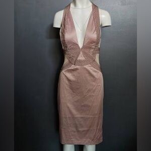 Julian Joyce by mandalay Y2K   Pink Beaded Dress  nwt sz 8